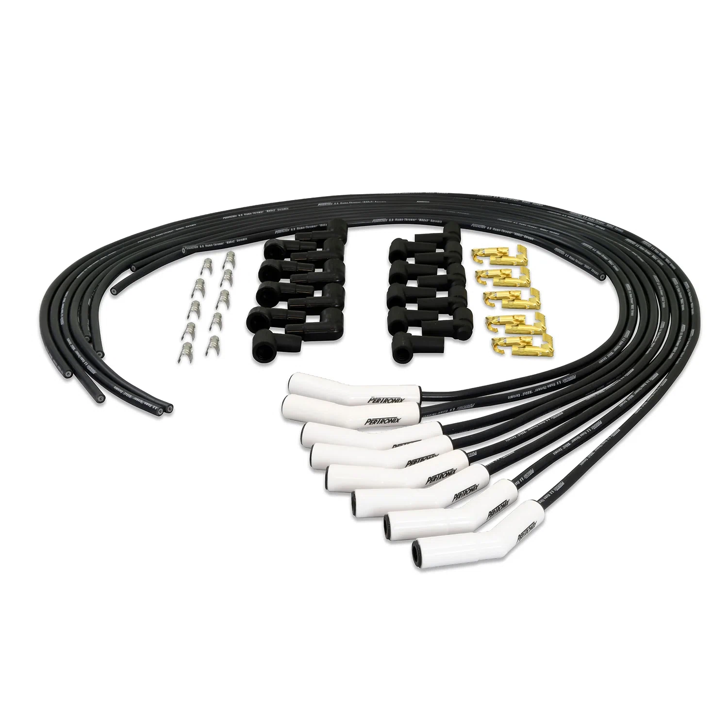 Spark Plug Wire Set for Universal Electronic Ignition Black 8mm